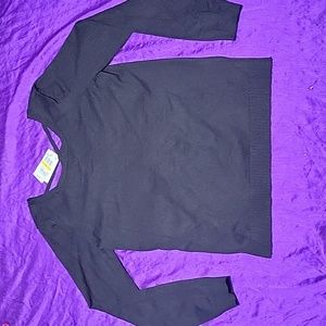 Hippie Rose black open back long sleeve shirt